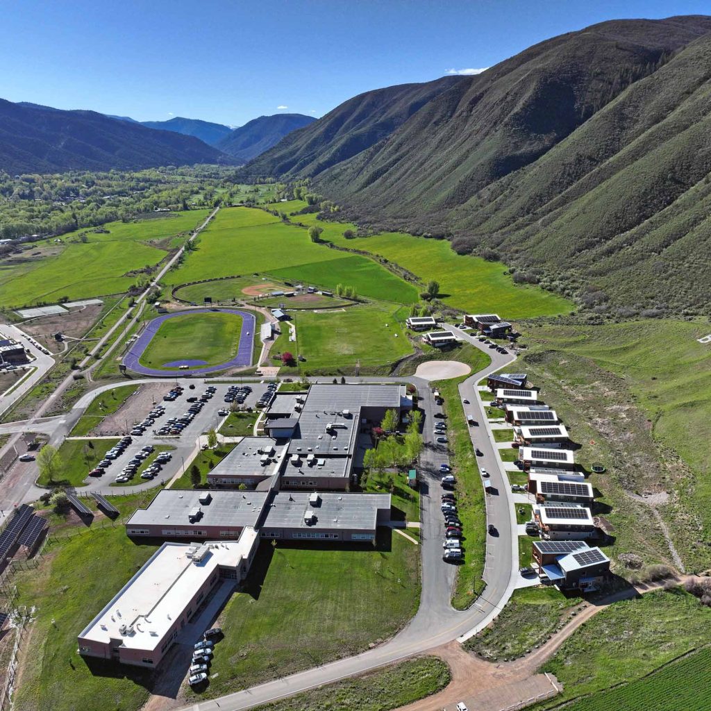 Arial view of Basalt Vista Affordable Housing, civil engineering by Roaring Fork Engineering