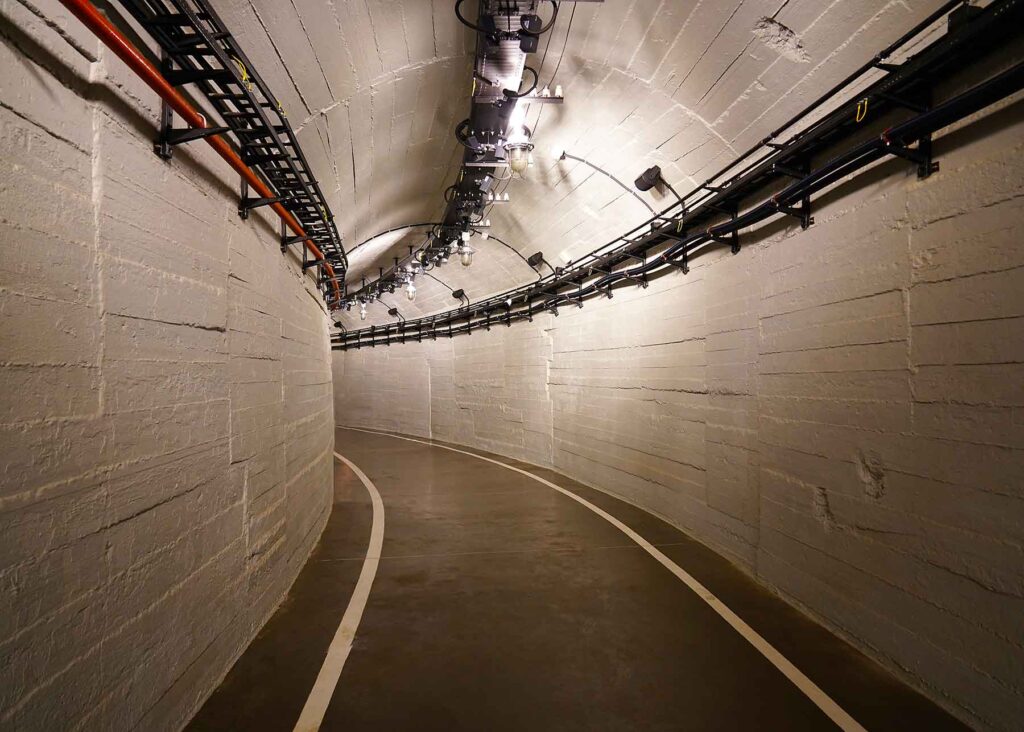 Hallway of a fallout shelter